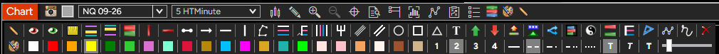 DrawBar Ultimate full NinjaTrader toolbar with custom drawing controls