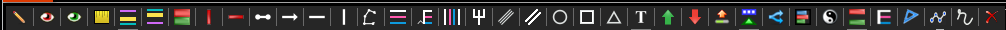 DrawBar Ultimate toolbar strip mounted on a NinjaTrader 8 chart