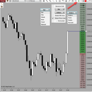 Chart Risk Reward live risk analysis