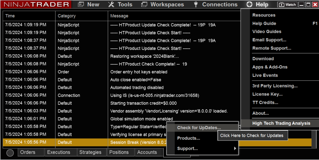 Htech Update Check