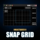 Snap Grid 9x9 picker open on a NinjaTrader 8 chart window